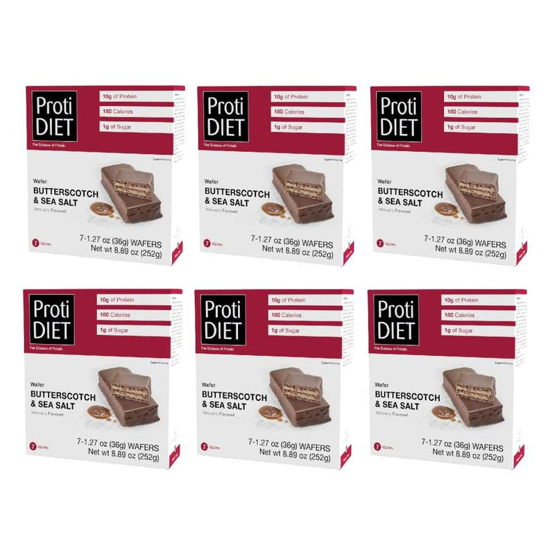 Proti Diet 10g Protein Wafer Bars - Butterscotch and Sea Salt 