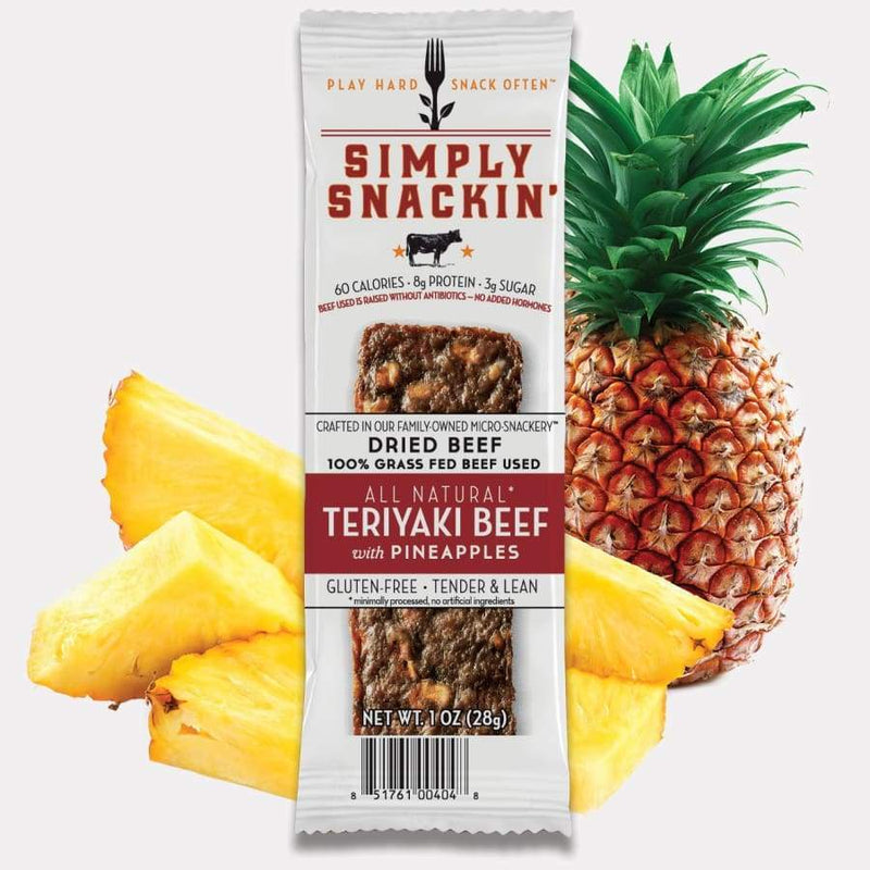 Simply Snackin' Beef Protein Snack - Teriyaki Beef with Pineapples 