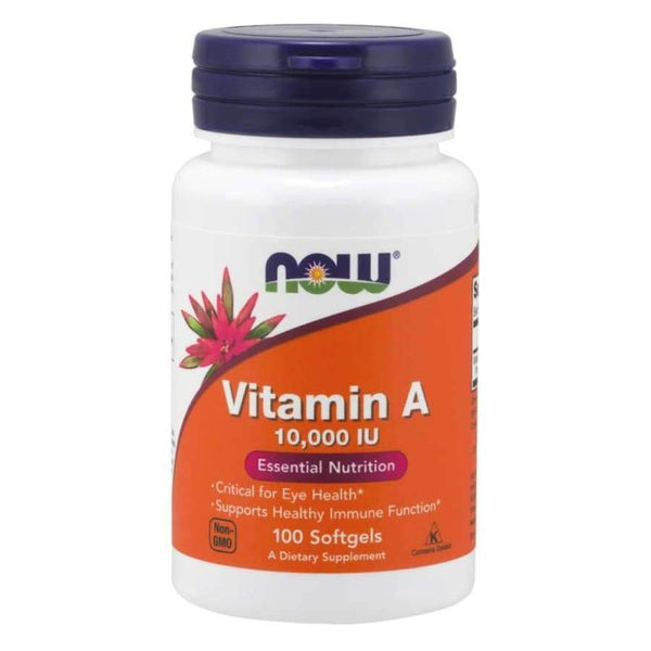 Vitamin A 10,000 IU Softgels by NOW Foods (100 Softgels) 