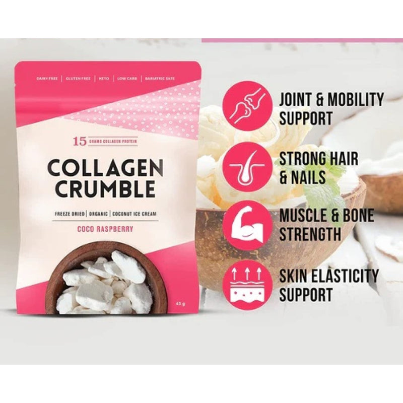 New Product: Coco Raspberry Collagen Protein Crumble by 3 Broth Makers
