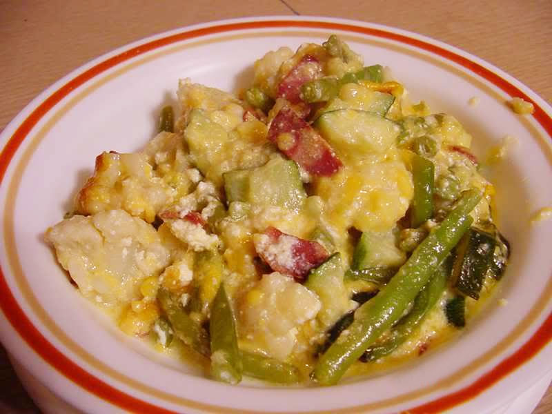 Scalloped Cauliflower and Green Beans
