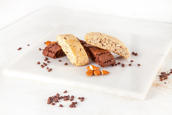 Low Carb Chocolate Walnut Protein Biscotti