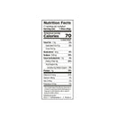 Nutrition facts label displaying detailed information about a food product, including serving size, calories, and nutrient content per slice, formatted for easy reading.