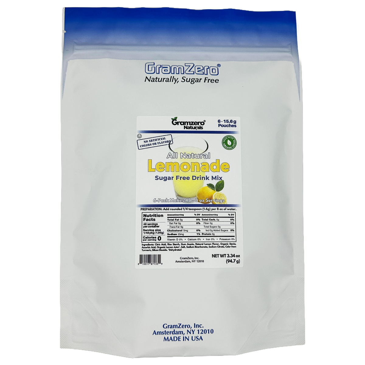 GramZero Stevia Sweetened Sugar Free Drink Mix by GramZero | Netrition