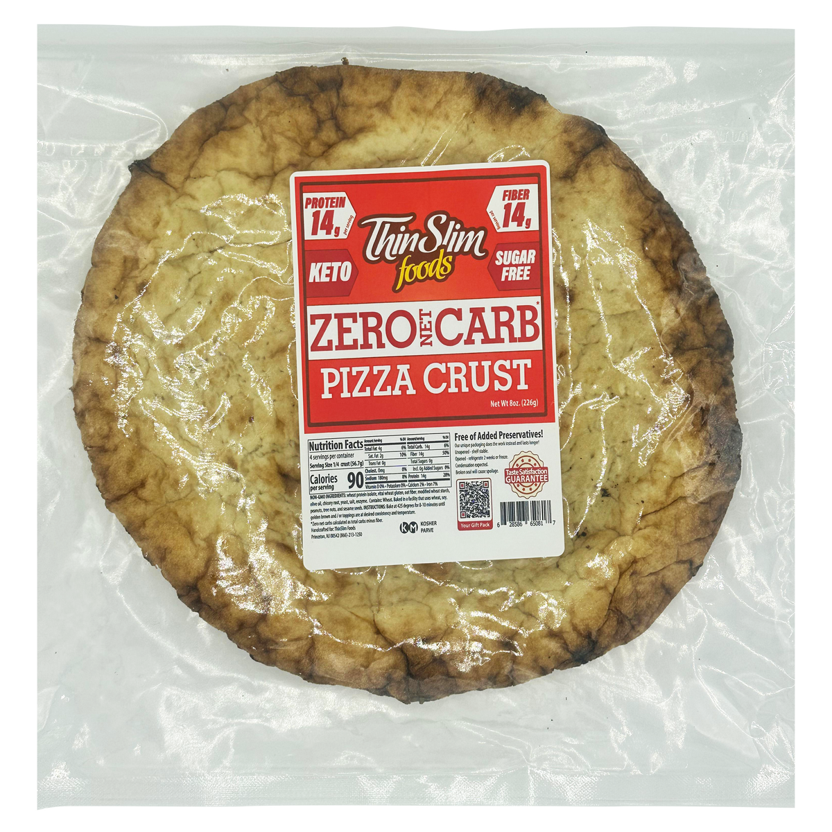 ThinSlim Foods Zero Net Carb Pizza Crust, 8oz Thick Crust by 