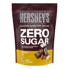 Hershey's Zero Sugar Chocolate with Almonds, 5.1 oz (CLEARANCE: bags best by May 31, 2026)