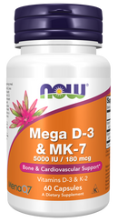 NOW Mega D-3 & MK-7 60 capsules