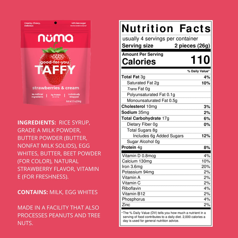 Numa Foods Good-For-You Taffies, 3.3 oz
