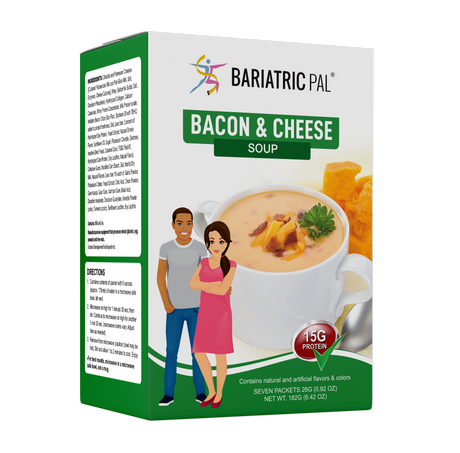 BariatricPal Soupe Repas Substitut Riche en Protéines - Bacon et Cheddar