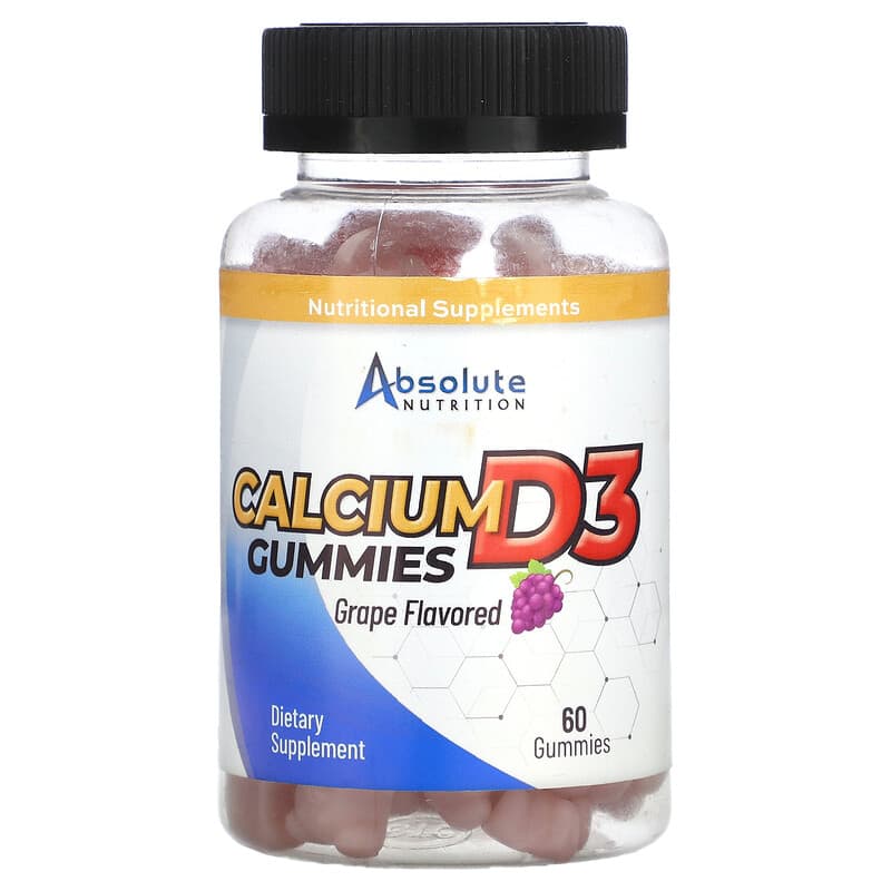 Absolute Nutrition Calcium D3 Gummies 60 Count