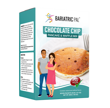 BariatricPal Petit-déjeuner hyperprotéiné chaud - Préparation pour pancakes aux pépites de chocolat
