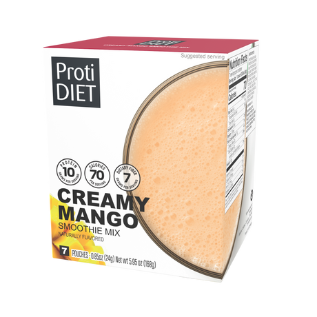 Mélange à smoothie protéiné Proti Diet, mangue crémeuse, 7 sachets - Lot de 1