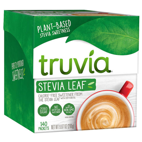 Édulcorant sans calories Truvia, en sachets, à base de feuilles de stévia - 140 paquets