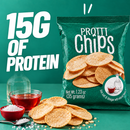 Proti Chips Dill Sea Salt & Vinegar chips with 15g of protein. 