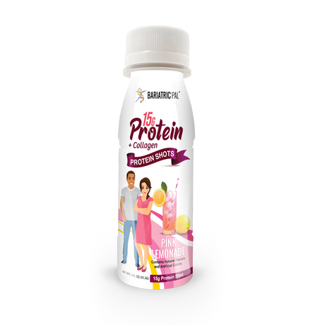 BariatricPal 15g Whey y Colágeno Complemento Proteico Líquido - Limonada Rosa - Una botella