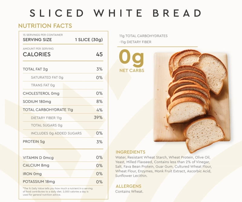 Calb Bread Hero Zero Net Carb Bread