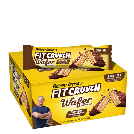 Robert Irvine's Fit Crunch Wafer Protein Bar - Chocolate Peanut Butter / 9-Pack Box