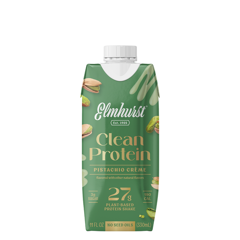 protein shake plant based Elmhurst Pistachio Creme Plant-Based Clean Protein Shake