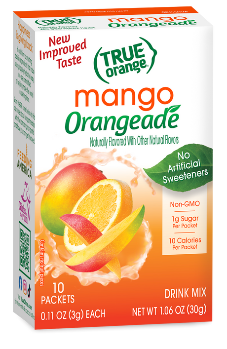 True Citrus True Orangeade Mango Mezcla para Bebida 10 Sobres