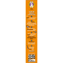 A colorful packaging with a cartoon bunny logo provides step-by-step cooking instructions for pasta, highlighting boiling, draining, and mixing with milk and cheese for a quick meal.