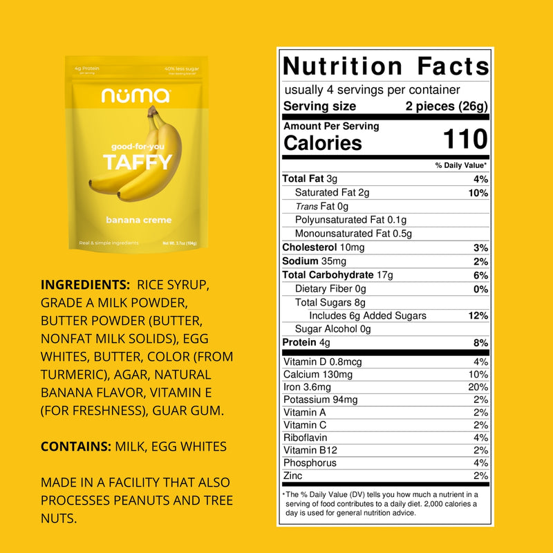 Numa Foods Good-For-You Taffies, 3.3 oz