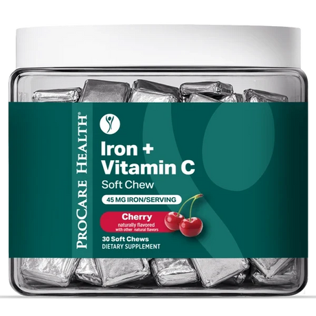 ProCare Health Hierro + Vitamina C Masticable Blando - 30 unidades