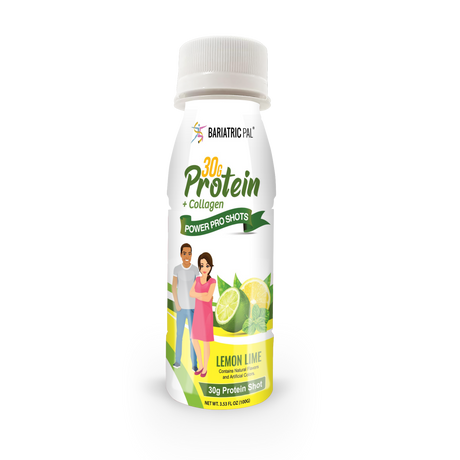 BariatricPal 30g Protéines Complètes Lactosérum et Collagène Shots Puissants Pro - Citron Vert - Une bouteille