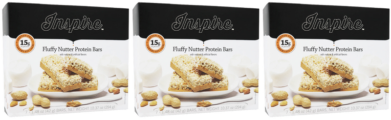 Inspire 15g Protein & Fiber Bars by Bariatric Eating - Fluffy Nutter
