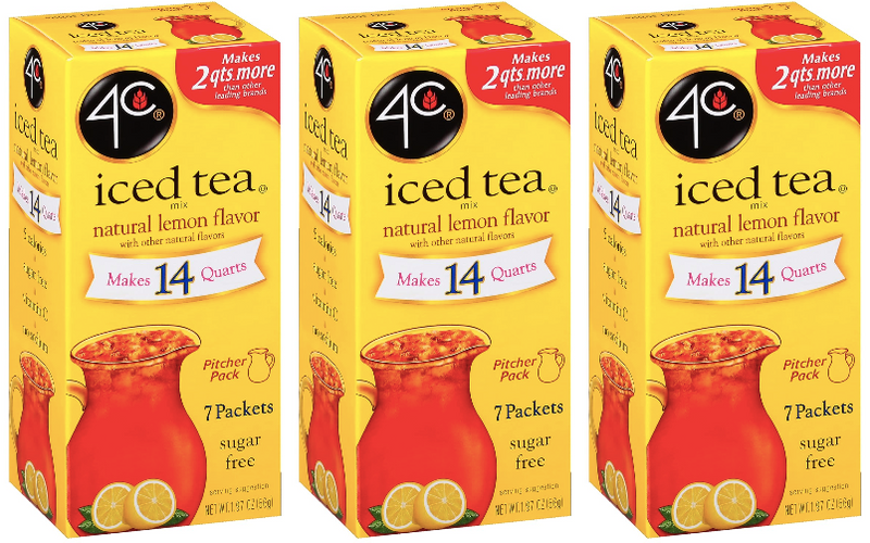 4C Sugar Free Iced Tea Drink Mix Pitcher Pack (7 Packets)