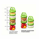 4 Compartment Twist Lock, Stackable, Leak-Proof, Food Storage, Snack Jars & Portion Control Lunch Box by BariatricPal - Variety Pack