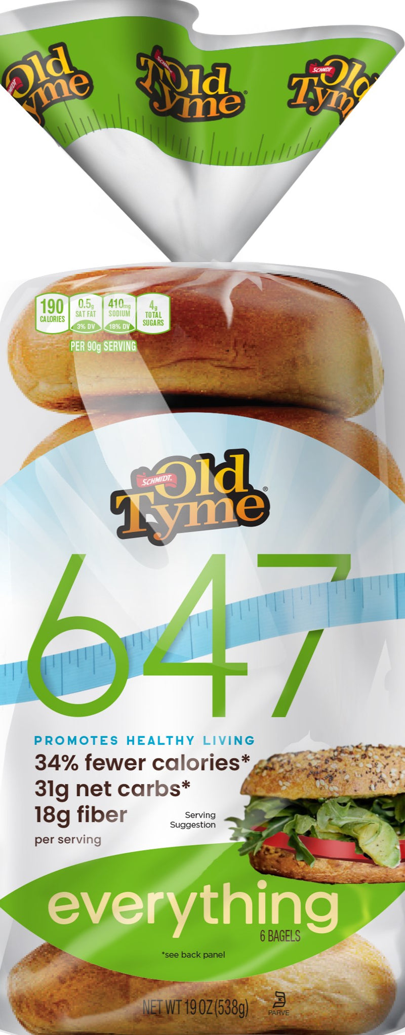 Schmidt / Old Tyme 647 Bagels 6 bagels