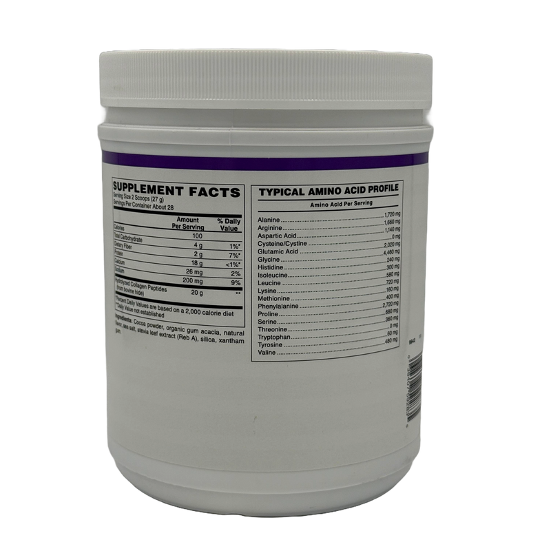 Collagen Peptides Powder (Hydrolyzed Type 1 & 3, Grass Fed) Skin, Hair, Nail & Joint Support by BariatricPal - Chocolate