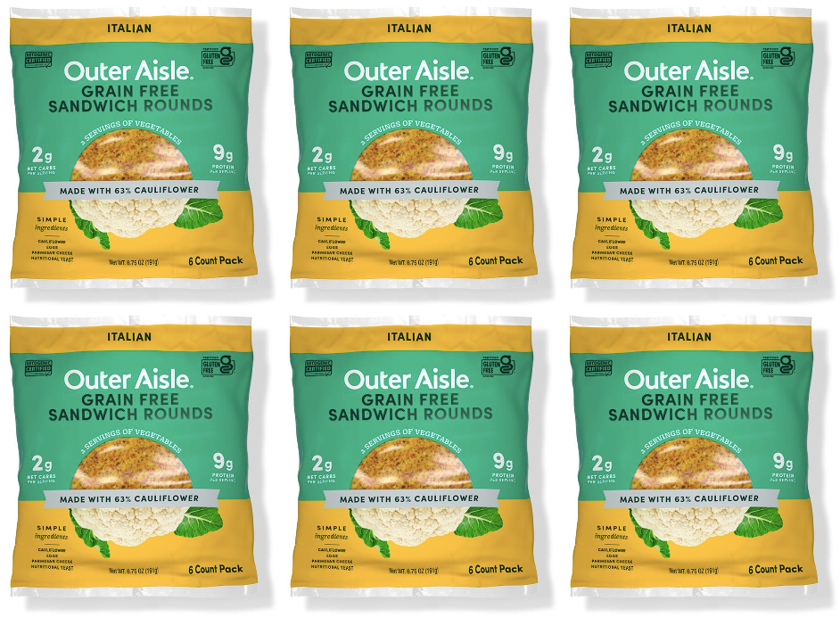 Outer Aisle, Cauliflower Sandwich Thins, Cauliflower - Asm/Advanced Sports  Marketing Inc.