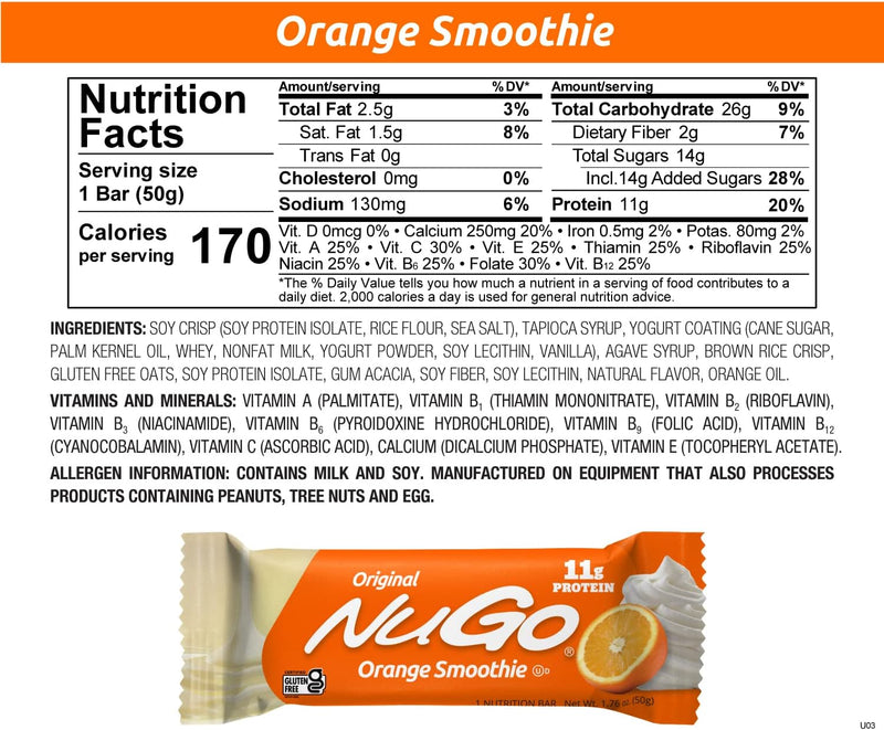 NuGo Original Bars, 15 Bars