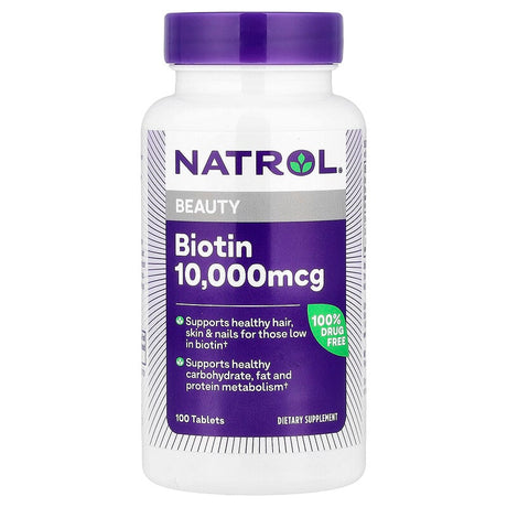 Natrol Biotine 10 000 mcg, 100 comprimés