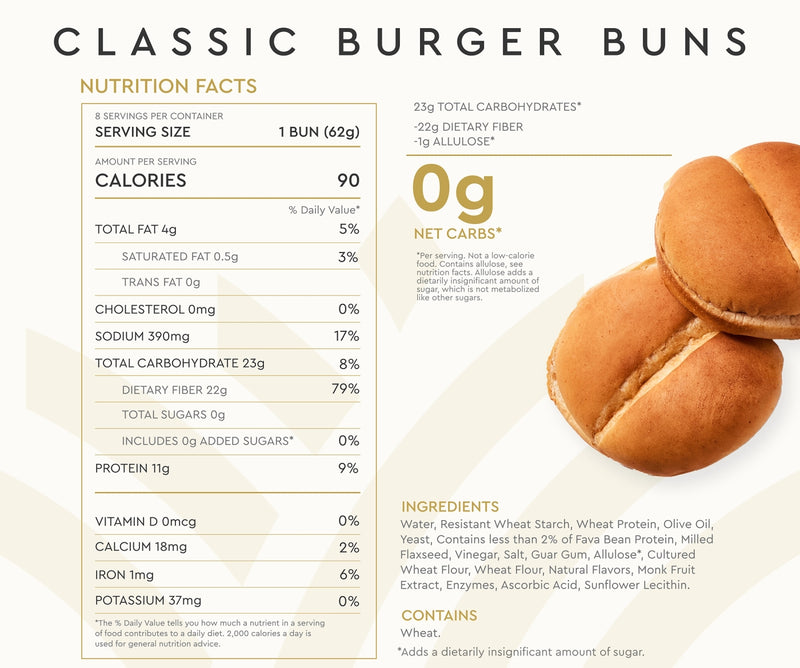 burger buns tobacco smell Hero Zero Net Carb Classic Burger Buns, 8 buns by Hero Bread