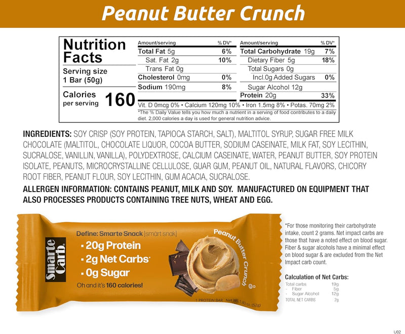 NuGo Smarte Carb Bar, 12 Bars