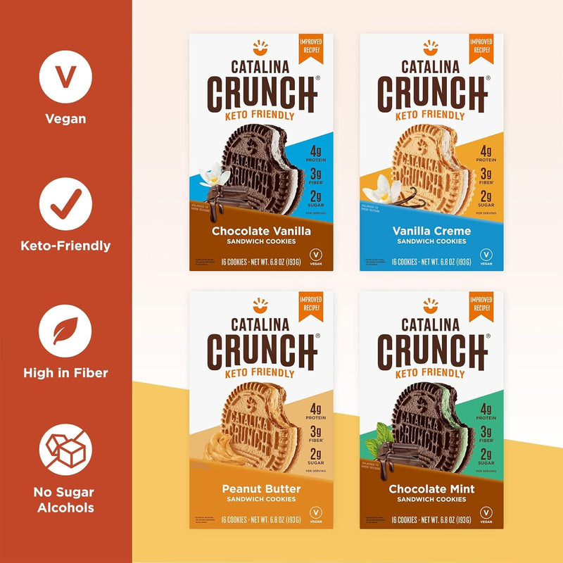 Catalina Crunch Keto Sandwich Cookies - Variety Pack