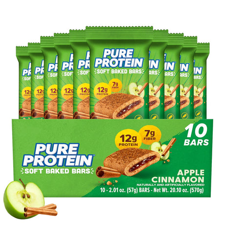 Pure Protein Soft Baked Protein Bars - Apple Cinnamon / 10 bars