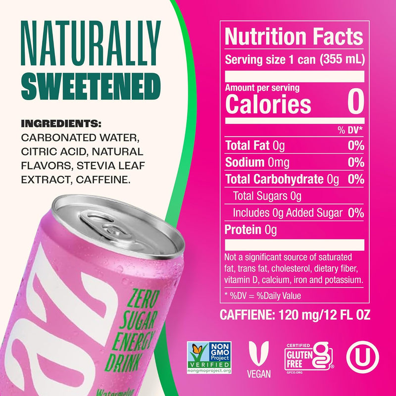 kalori Zevia Zero Calorie Energy by Zevia | Netrition