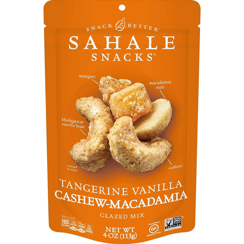 Sahale Snacks Tangerine Vanilla Cashew Macadamia Glazed Mix 4oz Bag