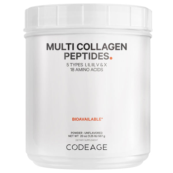 Multi Collagen Peptides Powder - 5 Types of Collagen Protein Unflavored by Codeage