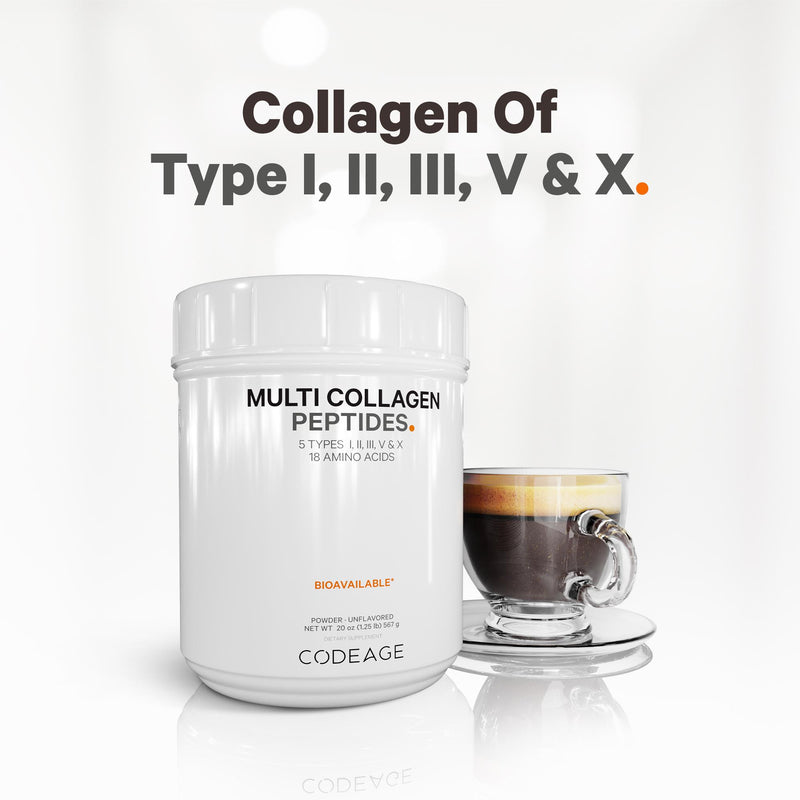 Multi Collagen Peptides Powder - 5 Types of Collagen Protein Unflavored by Codeage