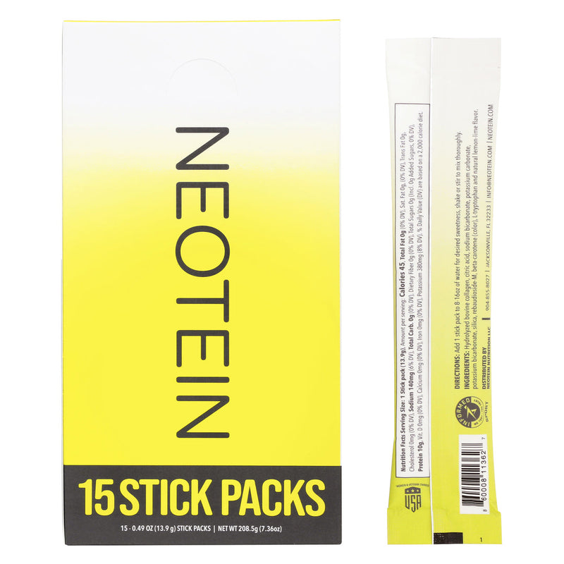 NeoTEIN Recover Collagen Protein + Electrolyte Powder, Lemon-Lime