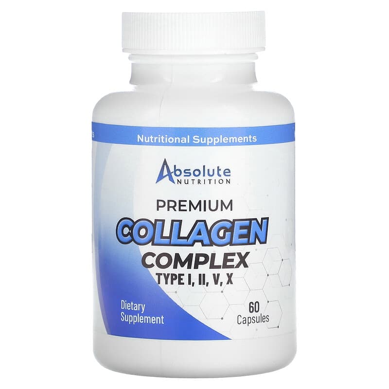 Absolute Nutrition Premium Collagen Complex Type I, II, V and X 60 Cou