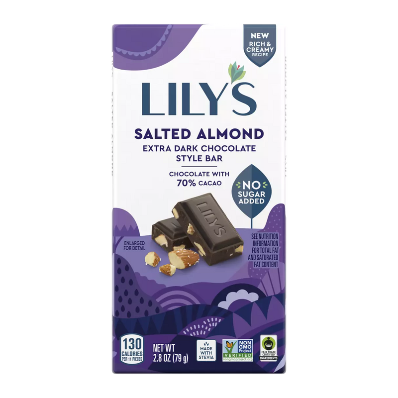 Lily's Sweets No Sugar Added 70% Extra Dark Chocolate Bars