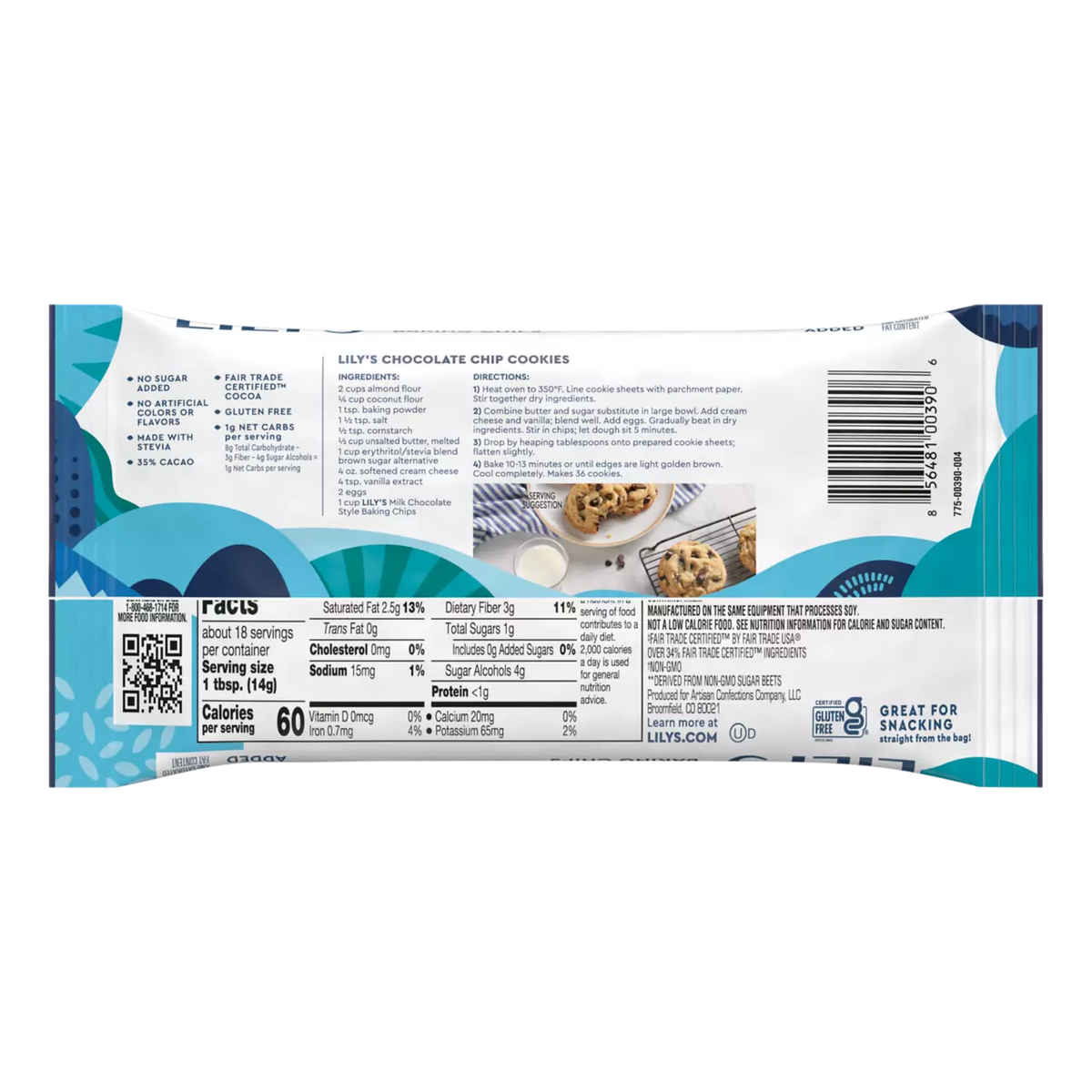 lily's white chips Lily's Milk Chocolate Style Baking Chips, 9 oz bag by Lily's Sweets