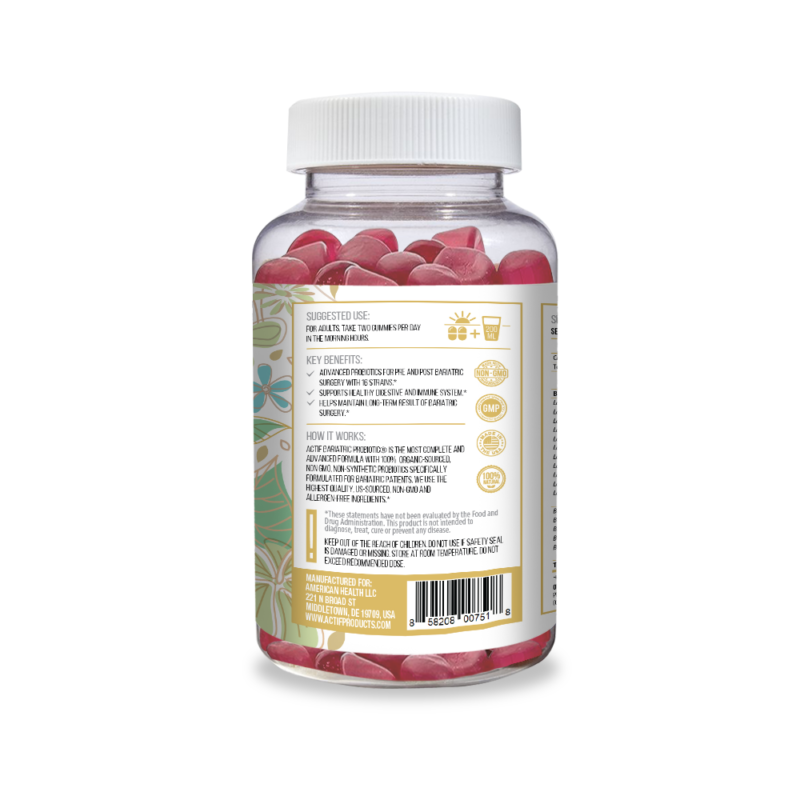 Actif Bariatric Probiotic Gummies - 20 Billion CFU