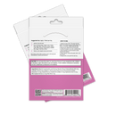 A product packaging for a skin patch, displaying usage instructions, ingredients, and cautionary notes, designed to enhance skin health and hydration with a focus on daily application.