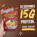 Apple Cinnamon Oatmeal with 15 grams of protein. 